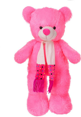 

ToynJoy 3 Feet Cute Pink Lovely Design Muffler Teddy Stuffed Toy - 89 cm(Pink)