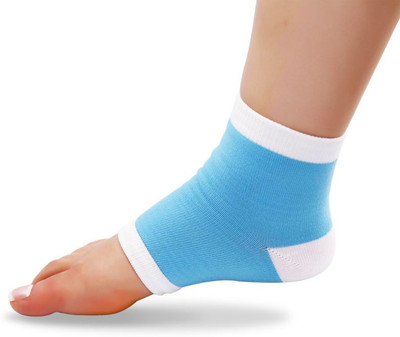 

AlexVyan 1 Pair Silicone Gel Heel Socks Heel Support (Free Size, Blue)