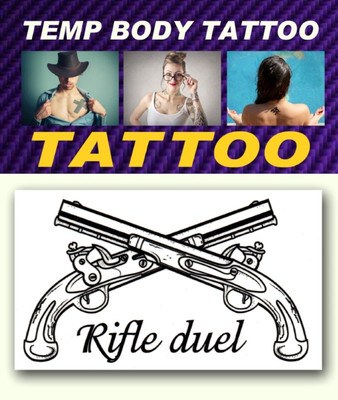 

smilendeal Smilendeal_T2442 Rifle Temp Body Tattoo(Rifle)