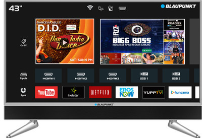 Image of Blaupunkt 43 inch Ultra HD 4K Smart LED TV which is one of the best tv under 30000