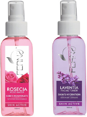 

Ferns Rosecia (Rose Water) + Laventia (Skin-Hydration) Facial Toner(100 ml)