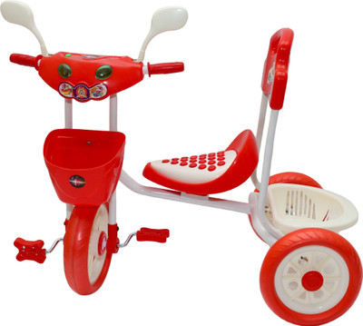 

STEPUPP BABY TRICYCLE FOR KIDS WITH FRONT OR BACK BASKET WITH MUSICAL KIDS TRICYCLE RED, WHITE COLOUR KIDS TRICYCLE RECOMMENDED TRICYCLE FOR BABY GIRL OR TRICYCLE FOR BABY BOY OR TRICYCLE FOR TODDLER GIRL OR TRICYCLE FOR TODDLER BOY RECOMMENDED FOR TODDLE