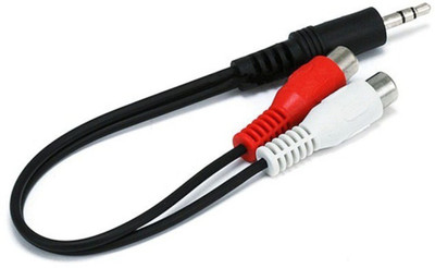 

Kebilshop TV-out Cable Stereo Male to 2 RCA Female Cable(Red & White, For TV)