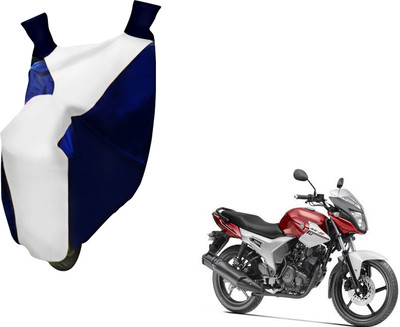 AUTO PEARL Two Wheeler Cover for Yamaha(SZ R, White, Blue)