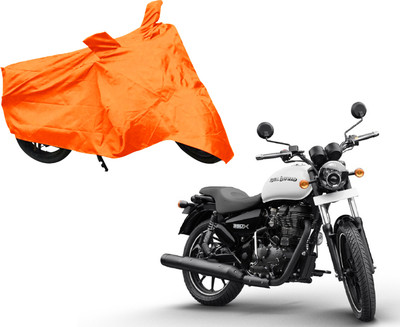 AUTO PEARL Two Wheeler Cover for Royal Enfield(Thunderbird 350, Orange)