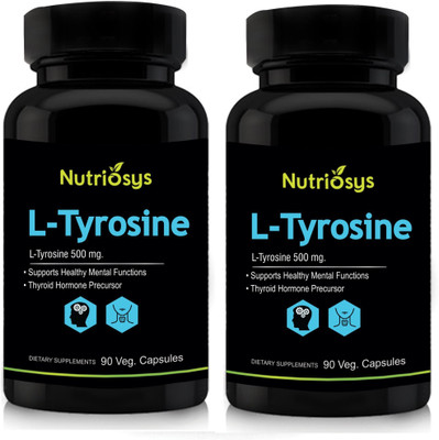 

Nutriosys L-Tyrosine 500mg ( Veg Capsules)- Pack of 2(180 No)