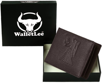 

WalletLee Men Casual Brown Genuine Leather Wallet(2 Card Slots)