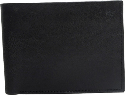 

GFW Men Casual Black Genuine Leather Wallet(5 Card Slots), Black 09
