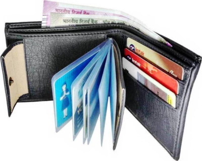 

Wenzest Boys Black Artificial Leather Wallet(10 Card Slots)