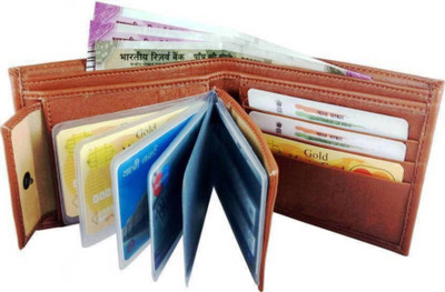 WENZEST Men Tan Artificial Leather Wallet(7 Card Slots)