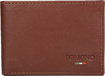 

FOLIGNO Men Casual Brown Genuine Leather Wallet(6 Card Slots), Tan