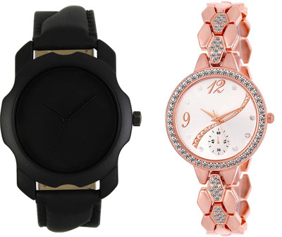 

Shocknshop LR22_215 Designer Analog Chain Strap Couple Watch - For Men & Women