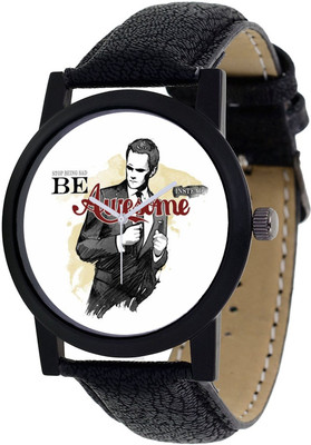 KNACK k-755 black leather belt simple and atactive watch for boys and girls Watch - For Men & Women