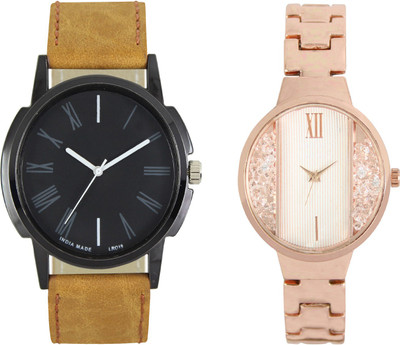 

Shocknshop LR19_217 Designer Analog Chain Strap Couple Watch - For Men & Women
