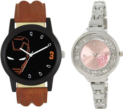 

Shocknshop LR04_226 Designer Analog Chain Strap Couple Watch - For Men & Women