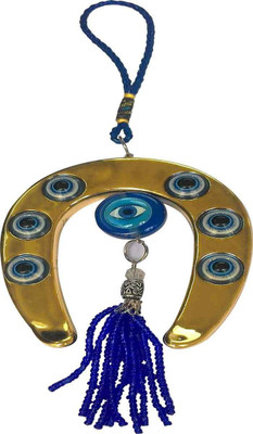 

Aldomin Golden Feng Shui Horse Shoe Amulet With A Third Eye Plastic Yantra(Pack of 1)