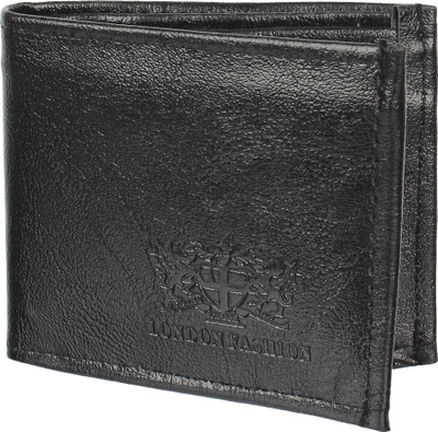 

HOB London Fashion Men Black Artificial Leather Wallet(2 Card Slots)