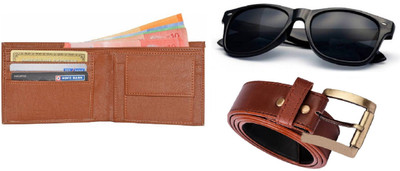 

FERRET Wallet, Belt, Wayfarer Combo(Tan)