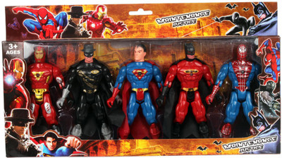 

Muren peepal shop five super hero's set(Multicolor)