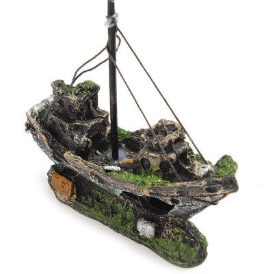 

Aquapetzworld Aquarium Decorative Ornaments Ship for Fish Tank Laterite Unplanted Substrate(Multicolor)