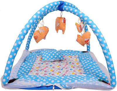 

Croox New Special design for New born babies to play and sleep 08 comfortably Baby Bed Crib(Fabric, Sky Blue)
