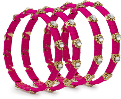 Leshya Brass Enamel Bangle Set(Pack of 4)