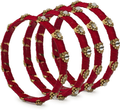 Leshya Brass Enamel Bangle Set(Pack of 4)