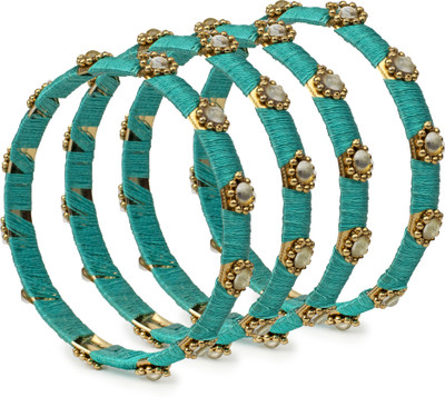 Leshya Brass Enamel Bangle Set(Pack of 4)