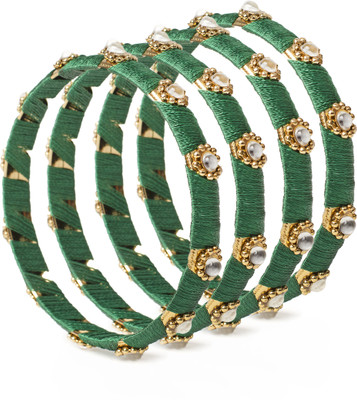 Leshya Brass Enamel Bangle Set(Pack of 4)