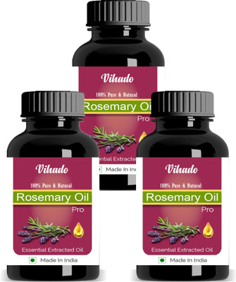

Vihado Rosemary Essential Oil, 100% Pure, Natural & Undiluted 30 ML Pack of 3 (90 ml)(30 ml)