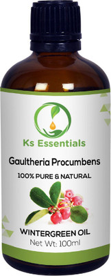 

Ks Essentials 100% Pure Wintergreen Essential Oil Natural & Undiluted (100ml)(100 ml)