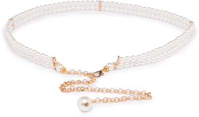 

Globus Women Casual White Synthetic Belt, Gold