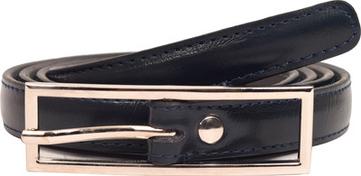 

Lino Perros Women Casual Black Artificial Leather Belt, Blue