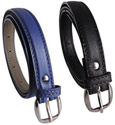 

PINKIT Girls Casual Black, Blue Genuine Leather Belt, Multicolor
