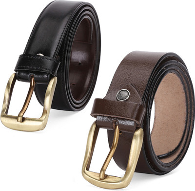 

Elligator Men Casual Black, Brown Artificial Leather, Genuine Leather Belt