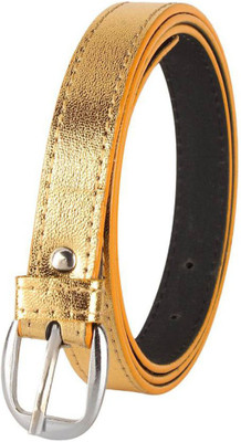 

FUN STOP Women Party Gold Artificial Leather Belt, Golden