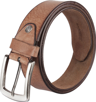 

Spairow Men Casual Beige Genuine Leather Belt, Brown