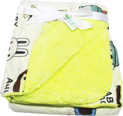 VBaby Printed  Mink Blanket(Microfiber, Beige
