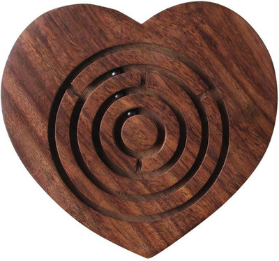 

Craftpoint Labyrinth Maze Game / Labyrinth Puzzle / Wooden Labyrinth / Labyrinth Game / Ball in Maze / Holiday Board Game Travel Toy Brain Teaser for Kids Adults (Heart) Board Game