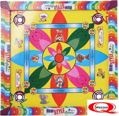

Qweezer carrom board & 20 inch Carrom Board(Multicolor)