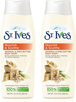

St. Ives Oatmeal Shea Butter Body Wash - 400 ml each Pack of 2(400 ml, Pack of 2)