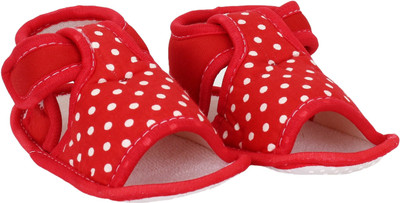 

Neska Moda Dotted 0 To 12 Month Baby Booties(Toe to Heel Length - 12 cm Red)