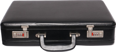 

OBANI Faux leather Expandable briefcase Medium Briefcase - For Men(Black)