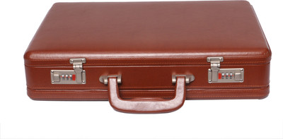 

OBANI Faux leather Expandable briefcase Medium Briefcase - For Men(Tan)