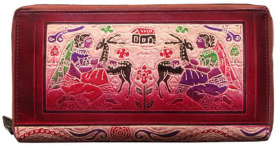 

ABYS Women Ethnic Multicolor Genuine Leather Wallet(7 Card Slots)