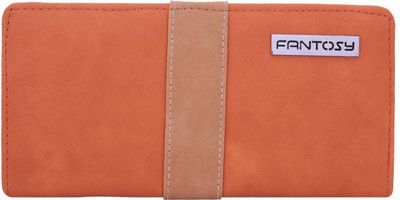 

Fantosy Women Casual Orange Artificial Leather Wallet(1 Card Slot), Tan and purple