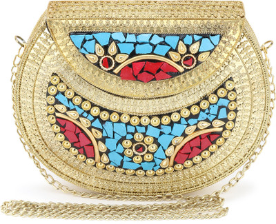

Voila Party Red, Blue, Gold Clutch, Blue;gold;red