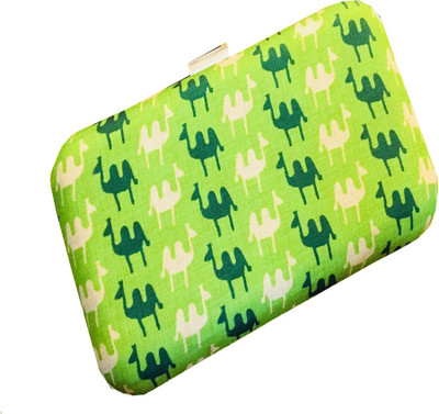 

CRAFTBAZAAR Party Green Clutch