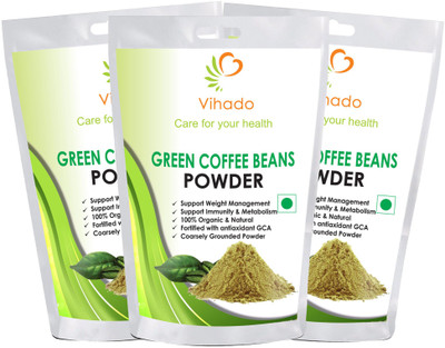 

Vihado Organic Green Coffee Beans Powder For Weight Management Instant Coffee (pack of 3) Instant Coffee 500 g(Pack of 3)