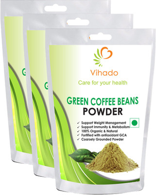 

Vihado Best Quality Nutrition Green Coffee Beans Powder for Weight Management(pack of 3) Instant Coffee 200 g(Pack of 3)